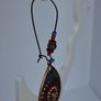 Antique Copper Filigree Iridescent Crystals & Turquoise Loop Hoop Earrings Image 8