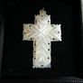 Vintage Dainty Round Star Carved White Mother of Pearl MOP Shell Pendant Image 2