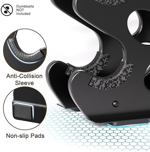 Dumbbell Rack Metal Weight Stand Holder Heavy Duty Dumbbell Storage Weight Tree (No Dumbbells, Rack Only)