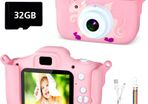 Kids Camera Digital Camera for 3-12 Year Old Girls,1080P HD Video Camera for Kids with 32GB SD Card/2 Inch IPS Screen, Birthday Christmas Toy Gifts for 3 4 5 6 7 8 Year Old Girls (Light Pink)