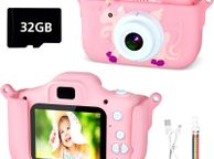 main image for ad Kids Camera Digital Camera for 3-12 Year Old Girls,1080P HD Video Camera for Kids with 32GB SD Card/2 Inch IPS Screen, Birthday Christmas Toy Gifts for 3 4 5 6 7 8 Year Old Girls (Light Pink)