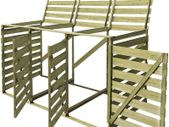 Triple Wheelie Bin Shed 240 L Impregnated Wood