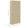 Book Cabinet Sonoma Oak 82.5x30.5x185.5 cm Chipboard Image 2