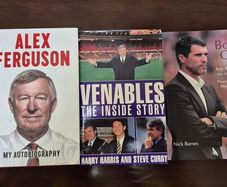 Five sports books, There's only one red army, Great GAA rivalries, Alex Ferguson, Venables the inside story, Boss Cat