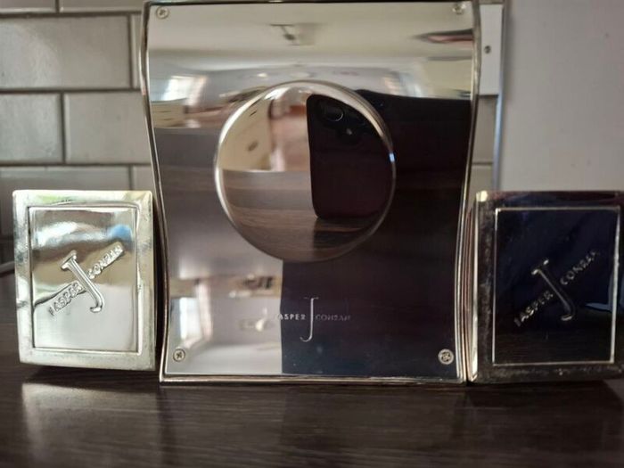 Jasper Conran Silver Plated Clock and Candlestick Holders