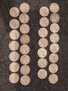 2x Full Date Sets British Sixpence 1953 to 1967  32 coins Elizabeth II