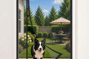 Door Fly Screens Magnetic Side Opening Black 166x205cm Smooth Walk Through Design Helps When Carrying Food Laundry or Garden Items for Summer Ventilation and Everyday Home Use