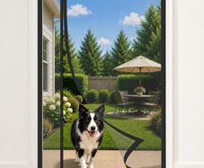 Door Fly Screens Magnetic Side Opening Black 166x205cm Smooth Walk Through Design Helps When Carrying Food Laundry or Garden Items for Summer Ventilation and Everyday Home Use