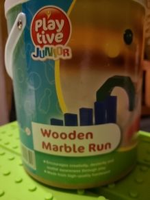 Wooden marble run