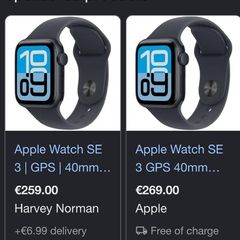 Apple Watch SE 3 40mm midnight blue used once