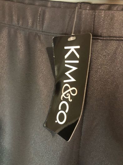 NEW Kim & Co dressy pewter leggings (2XL)