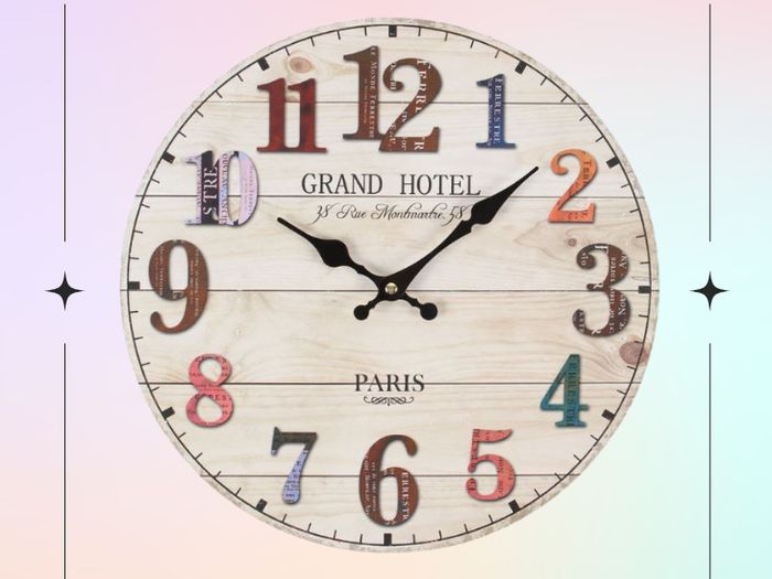 Retro Vintage-inspired Grand Hotel Clock