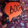 Bedlam Brand Boo Halloween Cushion in Orange Image 3