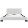 Bed Frame White Faux Leather 135x190 cm Image 3