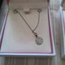 ladies silver chain and pendant and earrings Image 10