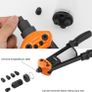 Rivet Gun 35cm Professional rivet gun set for Heavy Work - Excellent Lever Design and Adjustable Handle - Equipped with 5 Replaceable Nosepieces Image 8