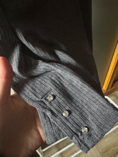 Stradivarius grey long sleeve top size S