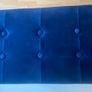 Storage/Blanket Box Ottoman Footstool Toybox Blue Velvet Image 2