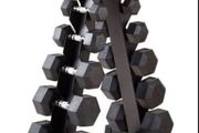 Hex Dumbbells 2.5kg - 25kg + 6 Tier storage rack (new)