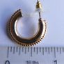 Vintage Gold plated Hoop Earrings (2 Pairs) Image 5