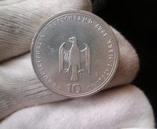 1989 Germany Silver 10 Mark Coin