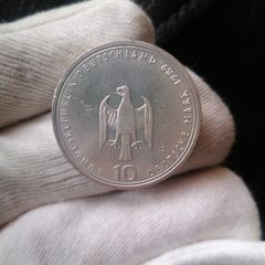 1989 Germany Silver 10 Mark Coin