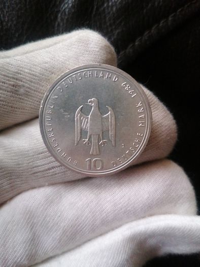 1989 Germany Silver 10 Mark Coin