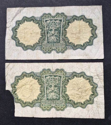 Lot of 1972 and 1974 Lady Lavery 1 pound banknote's