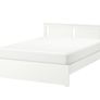 IKEA King Size White Songesand Bed Frame Image 2
