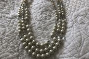 Pearl and crystal necklace costume