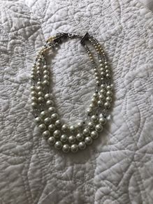 Pearl and crystal necklace costume