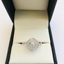 Brand New 9ct White Gold Diamond Target Cluster Ring Image 2