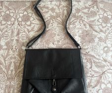 Black leather bag