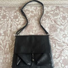 Black leather bag