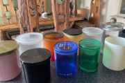 10 Glass Candle Jars