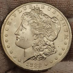 USA United States Silver 1882 S Morgan Dollar Beautiful Uncirculated Lustrous Superb!