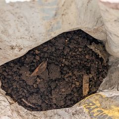 Bag of soil and stones