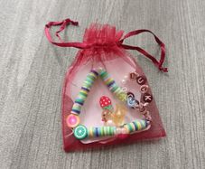 Handmade clay bead bracelet set