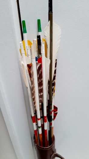 Vintage quiver with arrows