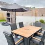Complete Outdoor Garden Dining Set - Table, 6 Chairs, Parasol & Cover Image 5