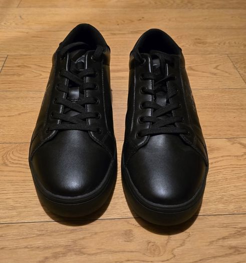 Calvin Klein Jeans black leather sneakers Brand New,  size 11UK,  price 55e