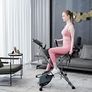 4-IN-1 Exercise Bikes for Home Use, Folding Indoor Stationary Cycling Bike with Arm/Leg Workout Bands,16 Levels Magnetic Resistance Fitness Bicycle with Hand Pulse and Phone/Tablet Holder Image 5
