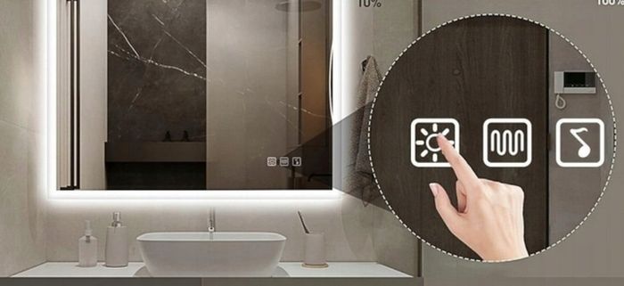 LED Bathroom Mirror 80x60cm