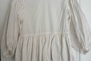 H&amp;M cream balloon sleeve blouse size S