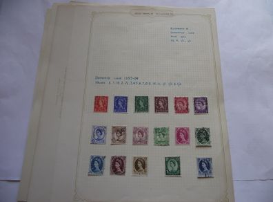 Collection of GB stamps from  Elizabeth II on 7 loose pages