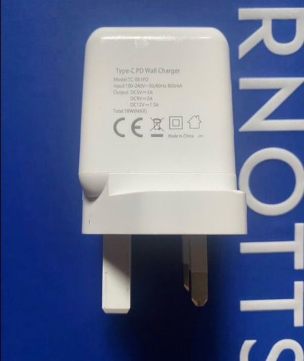 USB C Plug fast charger type C 18 Watt