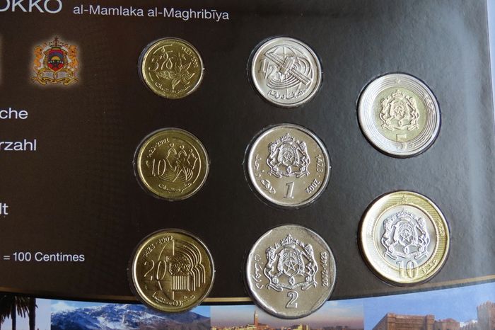 Morocco BUNC 1423 - 2002 certificated coins set