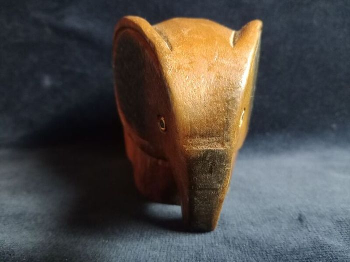 vintage wooden elephant