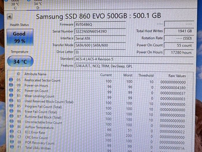 Samsung 860 EVO 500 GB SATA 2.5 Inch Internal Solid State Drive (SSD)