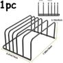 5 Tier Kitchen Cutting Board Rack, Carbon Steel Cutting Board Rack, Kitchen Pot Lid Storage Rack Kitchen Organizer And Storage Image 2